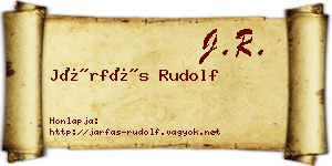 Járfás Rudolf névjegykártya