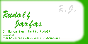 rudolf jarfas business card